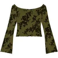 Superdry Flocked Mesh Langarmet T-skjorte