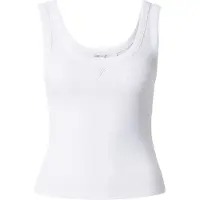 GUESS for woman. W6YP51K4539 White logo tank top (S), Casual, Cotton, Sleeveless / Straps