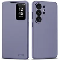 Tech-Protect Samsung Galaxy S26 Ultra Smart Clear View Flip-etui med kortspor - Lilla