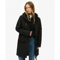 Superdry for woman. W5011989A Longline Parka black (M), Casual, Polyester