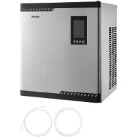 Vevor kommersiell ismaskin - hode, 136 kg/dag ismaskin i rustfritt stål med planlagt isproduksjon, selvrensende, justerbar tykkelse, ideell for restaurant, bar, kafé, hotell - kun hode