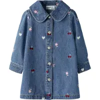 Name it Kjole - NmfEmily - Medium+ Blue Denim/Emballasje - - 2 år (92) - Kjole