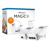 Devolo Magic 2 LAN triple - Starter Kit - bro 1GbE, HomeGrid - veggpluggbar