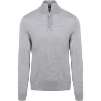 KING Essentials King Essentias "Michae" Haf-Zip Genser Merino Grå Størrese