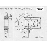 Esjot 32132 520 Fremre Tannhjul