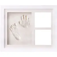 ISTOVO Baby Clay Handprint and Footprint Kit - Baby Shower Gifts and Perfect Nursery Room Decoration White