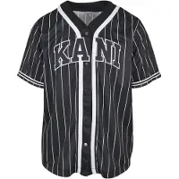 Karl kani Varsity Striped Baseball Kort Ermet V-hals T-skjorte