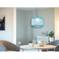 LUCE Design Hengelampe Ashford, turkis, Ø 40 cm, glass