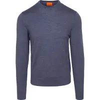 Suitable Merino Genser Denim Blå Størrelse