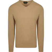 Steppin' Out Genser V-has Merinou Beige Størrese
