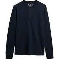 Superdry for man. M6010907A Polo Classic Essential grandad navy (XXL), Casual, Cotton, Long sleeve