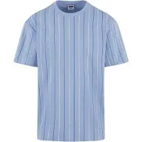 Urban Classics Printed Pinstripe T-skjorte blå