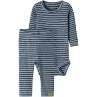 Name it Sett - Body I/e/Leggings - Rib - Viskose - NbMKardio - S - - 74 - Langermet Body