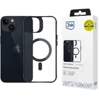 3mk Protection 3mk Satin Armor MagCase med MagSafe til iPhone 13 / 14 – Gjennomsiktig med svart ramme
