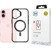 3mk Protection 3mk Satin Armor MagCase med MagSafe til iPhone 16 – gjennomsiktig med svart ramme