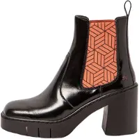 Art for woman. 1198311EU003_0MU Leather Ankle Boots 1983 Berna burgundy (37), Black, 8 to 10 cm, None, Casual
