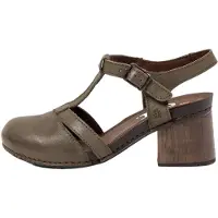 Art for woman. 118741322003_0G3 Leather sandals 1874 I Wish dark green (40), 5 to 8 cm, Buckle, Casual