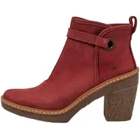 El naturalista for woman. 251791AD0005_091 Leather ankle boots N5179 Beech maroon -Height 7,5cm heel (37), Red, 5 to 8 cm, Zip, Casual