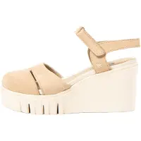 Art for woman. 1208311ZZ003_020 Leather Sandals 2083 Catania beige (40), 8 to 10 cm, Velcro, Casual