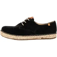 El naturalista unisex. 2N6781101005_001 Leather shoes N678 Silk Suede black Campos (41), Flat, 1 to 3 cm, Laces, Casual