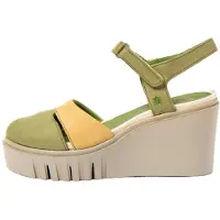 Art for woman. 1208311GF003_0MU Leather sandals 2083 multicoloured (39), 8 to 10 cm, Velcro, Casual, Multicolor