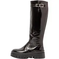 Art for woman. 119591101003_001 Leather boots 1959 black (40), Flat, Zip, Casual
