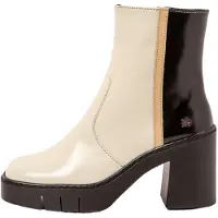 Art for woman. 1197413ES003_0MU Leather Ankle Boots 1974 Berna beige (38), 5 to 8 cm, Zip, Casual