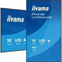 Iiyama ProLite LH7564UHS-B1AG - 75 Diagonalklasse (74.5 synlig) LED-bakgrunnsbelyst LCD-skjerm - intelligent skilting - med innebygd SoC-mediespiller - 4K UHD (2160p) 3840 x 2160 - svart ramme med ma
