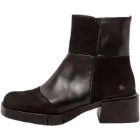 Art for woman. 112851101003_001 Leather Ankle Boots 1285 Warsaw black (40), 3 to 5 cm, Zip, Casual