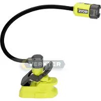 Ryobi RLCF18-0 ONE+ LED-skrivebordslampe 18V trådløs med klemme, uten batteri - SOLO
