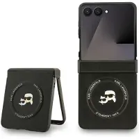 Karl Lagerfeld Karl&Choupette Pins MagSafe-etui til Samsung Galaxy Z Flip 7 - Svart