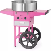 Hendi sukkerspinnapparat med vogn og snurrepinne - 1130 W - rosa