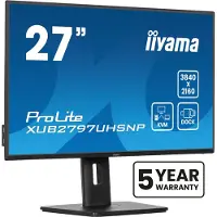 Iiyama 27" ProLite XUB2797UHSNP-B1 - 3840x2160 - 60Hz - IPS - 96W USB-C - KVM switch