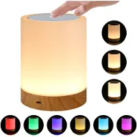 24hShop Stemningsfull bordlampe med berøring, flere lysmoduser og dimmefunksjon