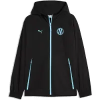 Puma Olympique de Marseille PUMATECH Woven Full-Zip Jacket Men, Clothing, Black/Vibrant Blue, S