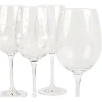 MIKASA Sett Med 4 Hvite Vinglass