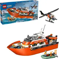 LEGO City - Kystvaktens redningsbåt og helikopter 60504 - 742 D - - OneSize - Klosser