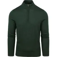 Suitable Suitabe Merino Haf Zip Genser Grønn Mørkegrønn Størrese