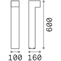 Ideal Lux LED-veilampe Sirio, svart, høyde 60 cm, metall