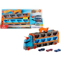 Hot Wheels City Speedway Hauler lastebil- og bilbanesett, 2-i-1, 4 år