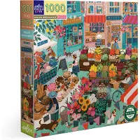 Eeboo Grønt Marked-puslespill Engelsk 1000 Stykker