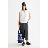 Scotch & Soda Drapey V Kort Ermet Bluse