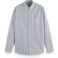 Scotch & Soda Seasonal Core Striped Regular Fit Skjorte Med Lange Ermer