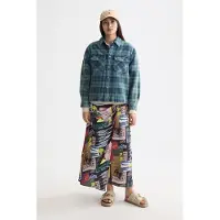 Scotch & Soda Washed Denim Checked Loose Fit Overskjorte