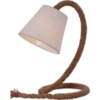 Näve Rope bordlampe med tekstilskjerm og naturtau