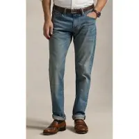 Ralph Lauren for man. 710956089001 Parkside Active Taper blue stretch jeans (30/30), Casual, Cotton