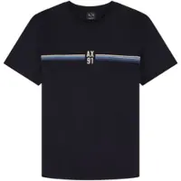 Armani Exchange for man. XM002522AF10334UB101 Basic navy blue T-shirt (S), Casual, Cotton, Short sleeve