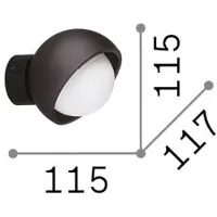 Ideal Lux vegglampe Bloom, messingfarget, Ø 12 cm metall