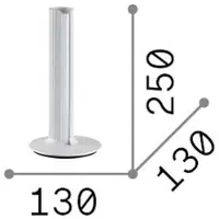 Ideal Lux LED-bordlampe Dorica, hvit, høyde 25 cm