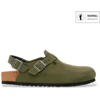 Birkenstock for man. 1030616 Leather Tokyo Clogs (Regular Fit) green (44), Flat, Suede, None, Casual
